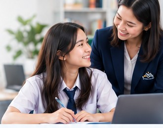 Mentor NES mendampingi siswa belajar